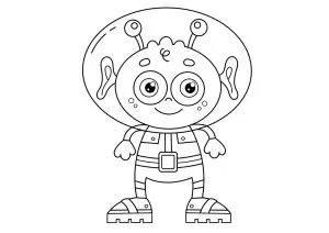 Extraterrestre en tenue d'astraunote
