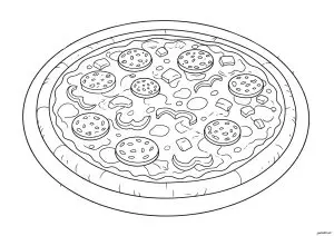 Une jolie pizza à déguster
