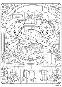 Jeunes chefs créent un burger géant