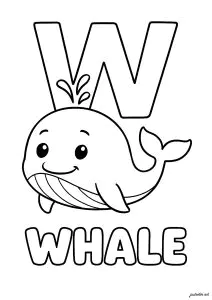 W comme whale (baleine en anglais)