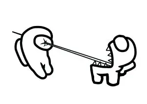 Combat Entre Personnages Among Us