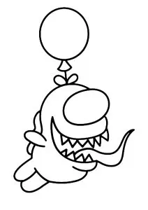 Personnage qui s'envole avec un balon