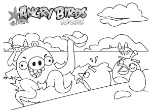 Coloriage De Angry Birds Gratuit à Colorier