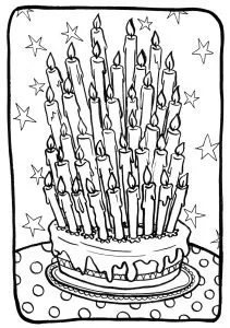 Gateau D'anniversaire Plein De Bougies