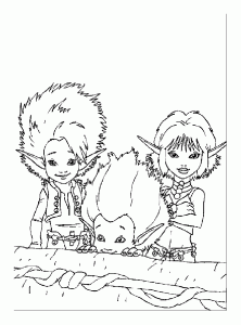 Coloriage de Arthur et les Minimoys pour enfants