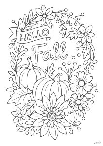 Coloriage pour célébrer l'arrivée de l'automne