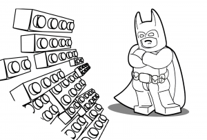 Coloriage aventure lego batman briques