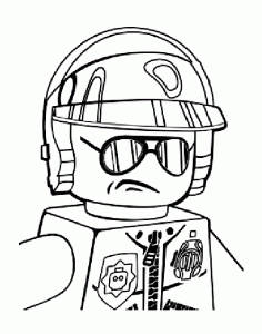 Coloriage film lego mechant policier