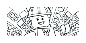 Coloriage lego film emmet