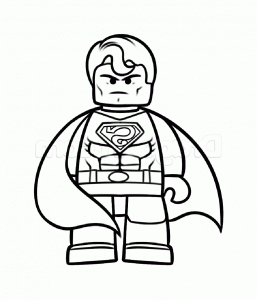 Coloriage lego film superman