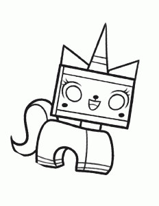 Coloriage lego film unikitty