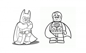 Coloriage superman batman lego