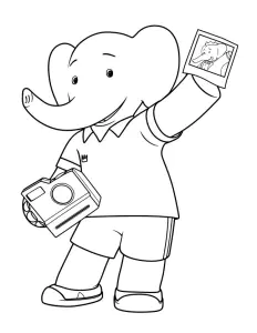 Coloriage De Babar à Colorier Pour Enfants