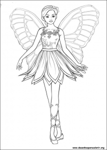 Coloriage de Barbie Mariposa