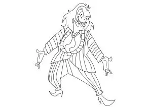 Dessin simple de beetlejuice