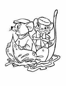 Coloriage de Bernard et Bianca pour enfants