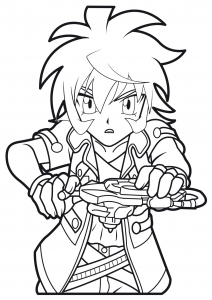 Coloriage de Beyblade à imprimer pour enfants