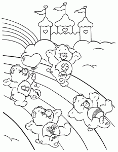 Coloriage de Bisounours gratuit à colorier