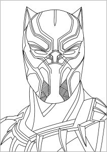 Coloriage black panther 00893