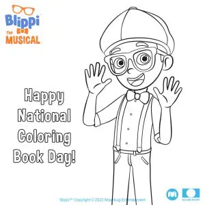 Simple dessin à colorier de Blippi