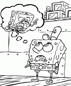 Coloriage De Bob L'éponge à Imprimer