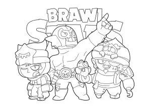 Plusieurs Personnagés Tirés De Brawl Stars