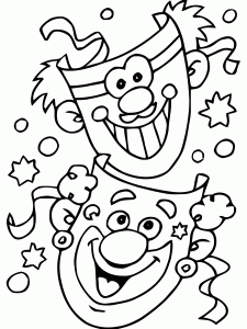 Coloriage de Carnaval pour enfants