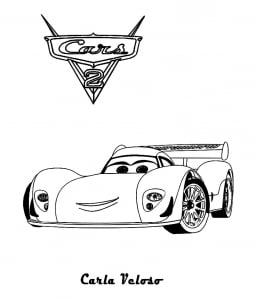 Coloriage de Cars 2 gratuit à colorier