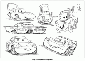 Coloriage cars divers personnages