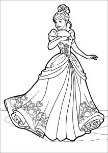 Cendrillon dans une jolie robe