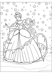 Cendrillon Entourée De Glace