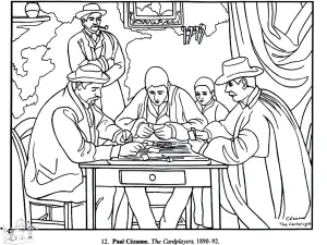 Coloriage de cézanne à colorier pour enfants