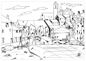 Dessin de cézanne gratuit à télécharger et colorier