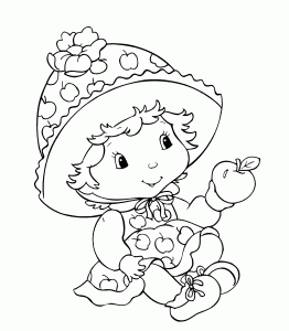 Coloriage de Charlotte aux fraises à colorier pour enfants