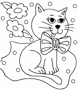 Chat sympa a colorier