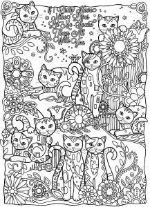 Coloriage de chat à imprimer