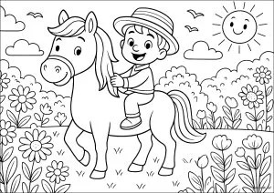 Aventure joyeuse à dos de cheval
