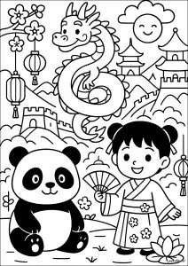 Panda et le Dragon de Chine