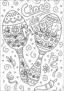Maracas pour célébrer la fête du 5 mai