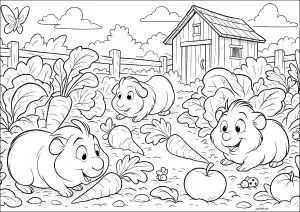 Cochons d'inde dans la nature