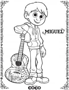 Coloriage de coco à colorier pour enfants