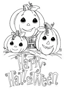 Trois Jolies Citrouilles D'halloween