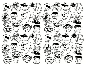 Dessin De Halloween Gratuit à Télécharger Et Colorier
