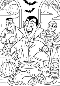 Dracula et ses amis préparent la fête