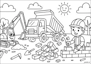 Chantier en pleine activité