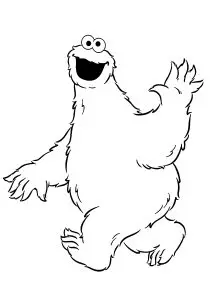 Coloriage simple de Cookie Monster