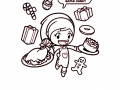 Coloriage de Cooking Mama gratuit à colorier