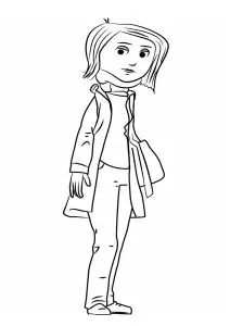 Dessin à colorier de coraline