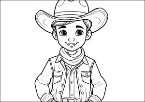 Jeune Cowboy Avec Un Joli Chapeau
