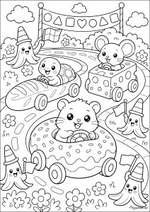 Course aventureuse de petits animaux